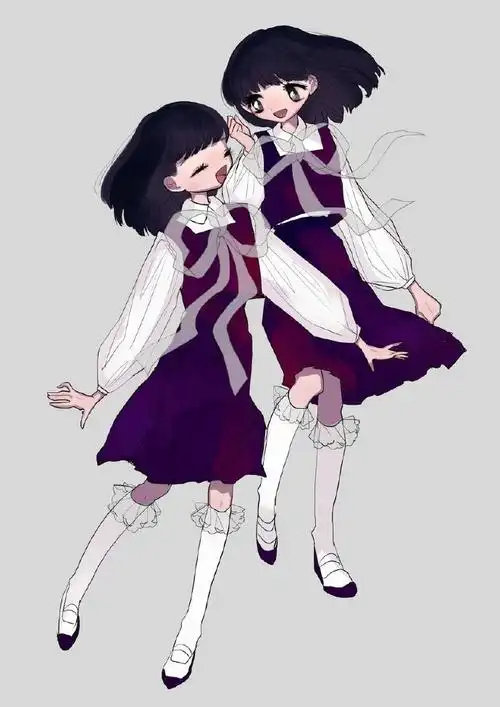 多人构图少女作品