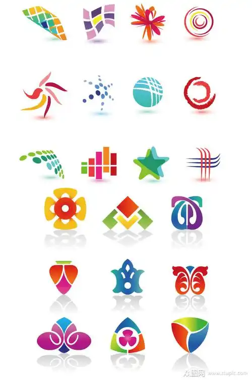 多彩logo免扣素材