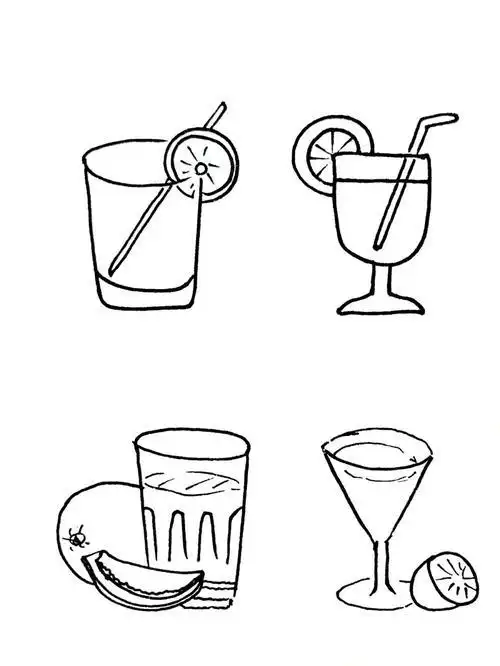 饮料简笔画图片带颜色饮料简笔画图片带颜色带步骤