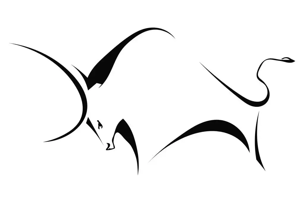 黑色的剪影水牛,黑色的剪影水牛