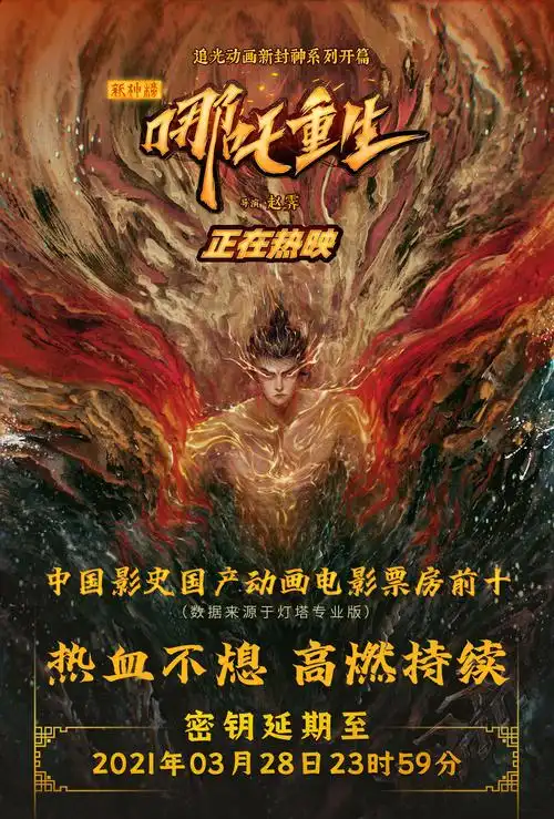 新神榜哪吒重生密钥延期票房位列国漫前十
