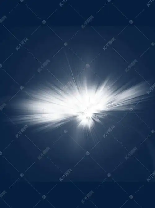 手绘白色光束装饰