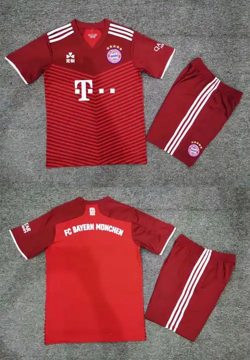 拜仁慕尼黑球衣2122新款客场 9号莱万25号穆勒短袖套装定制 【2122