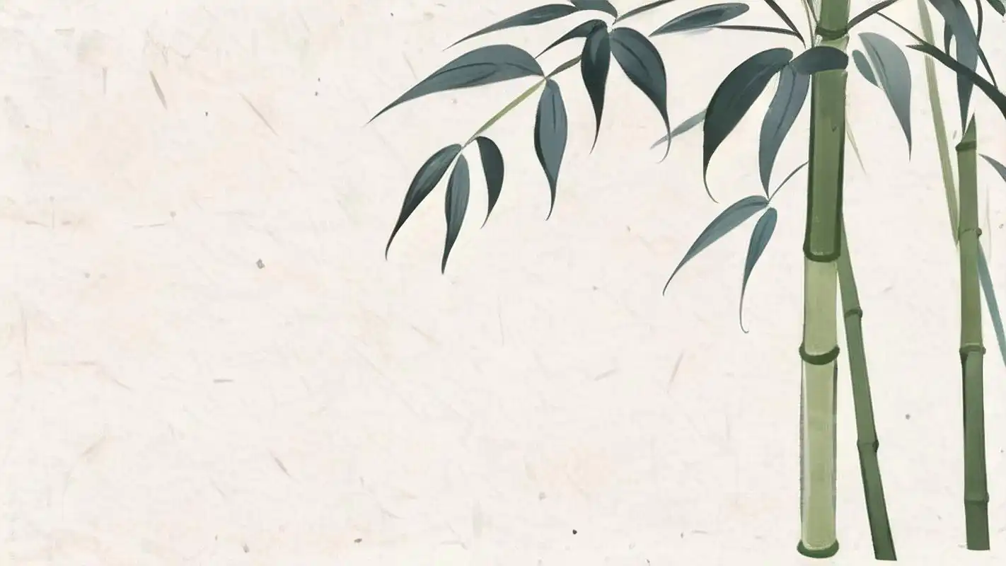 蓝色古风背景图,静谧竹林之美🌿