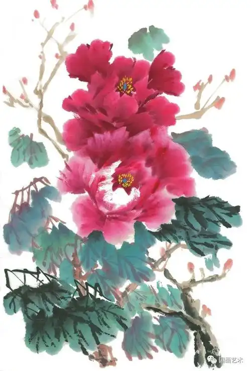 一步一步教我画牡丹花国画,图文教程一步一步学画写意牡丹《富贵吉祥