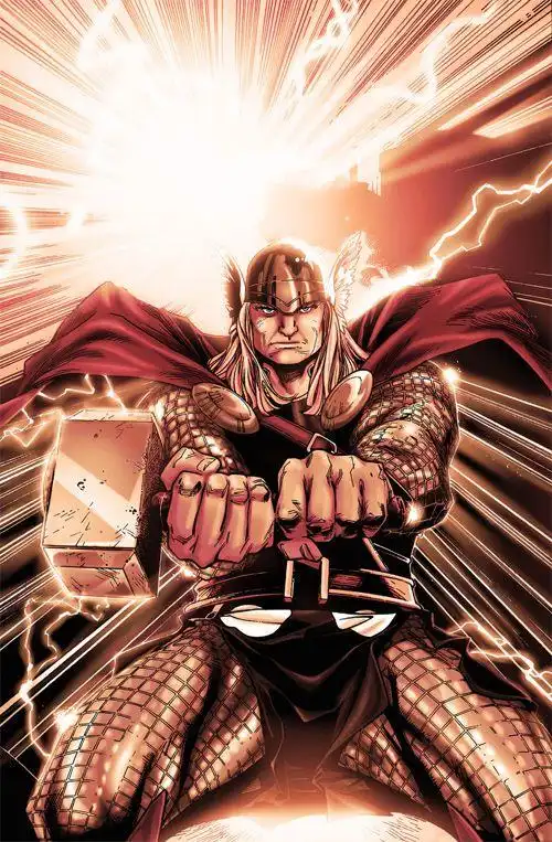 漫画英雄人物插画:雷神托尔mighty thor