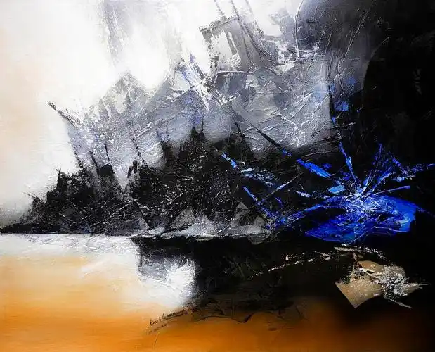 法国油画家 阿兰 榭如的抽象画