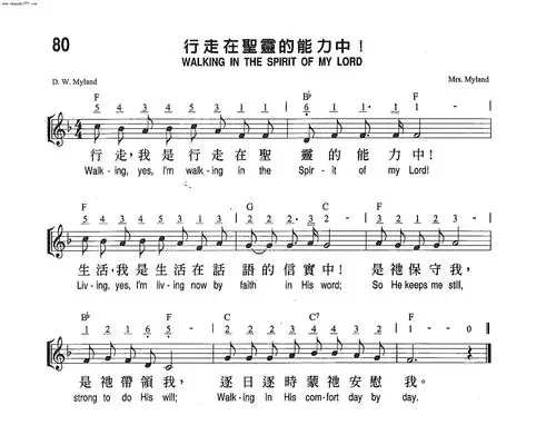 第80首 - 行走在圣灵的能力中