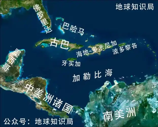 ▼巴哈马,海地-多米尼加,波多黎各,牙买加都曾是海盗盘踞之地加勒比海