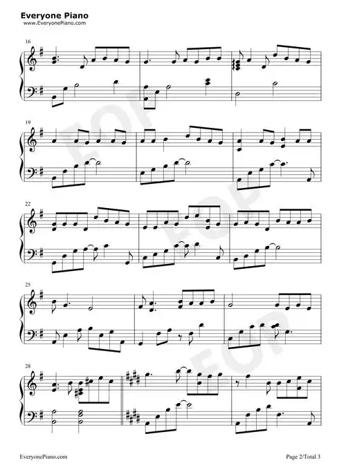 青石巷-别踩白块儿2背景音乐五线谱预览2-钢琴谱文件(五线谱,双手简谱