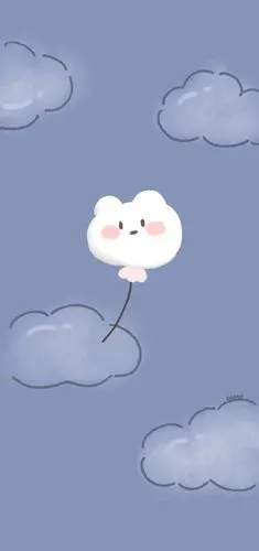 蓝色可爱壁纸78_手机壁纸_动漫卡通手机壁纸_我要个性网