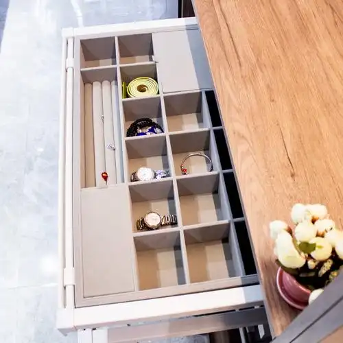 衣柜首饰盒抽屉伸缩百宝宝盒阻尼缓冲饰品分类柜内裤架