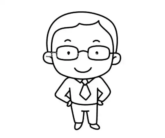 儿童学画男老师简笔画步骤教程