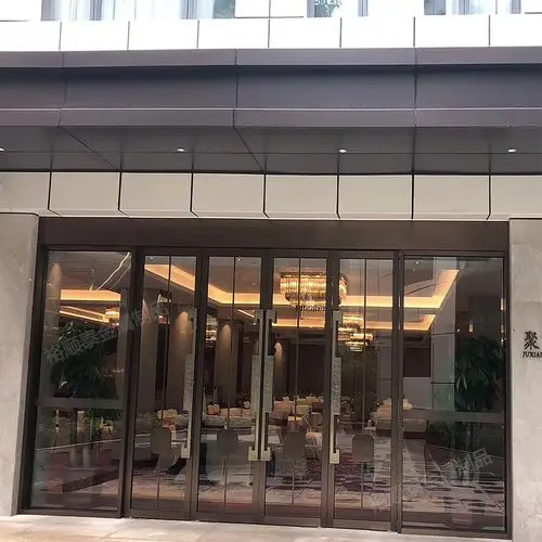 不锈钢酒店大门 厂家定做地弹簧玻璃门 五星级欧式酒店金属大门