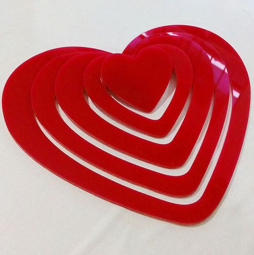 特价9元包邮红心创意3d亚克力水晶立体墙贴定做卧室床头墙壁装饰