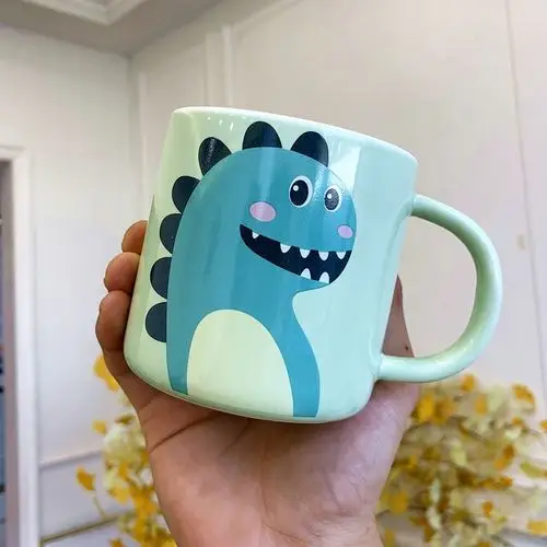 可爱卡通恐龙小怪兽图案陶瓷餐具儿童创意创意家音乐枕