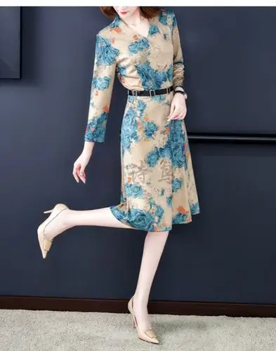 轩诗鸟国际意大利轻奢侈品牌大牌女装连衣裙秋季新款气质4o一5o高端