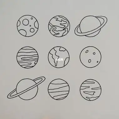 儿童宇宙太空简笔画