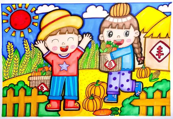 00儿童画丰收啦