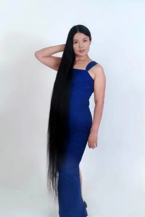 山西长发女乔朝霞发长250米忻州原平