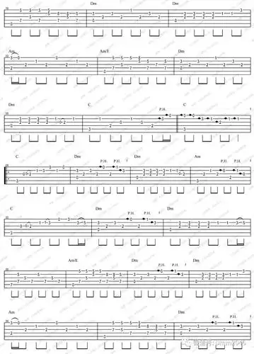 《滴答》吉他指弹谱