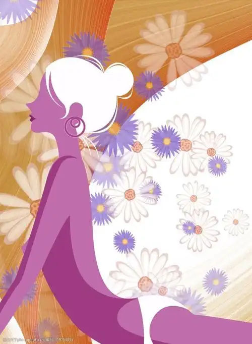 人物写真ps素材_分层美女插画图片