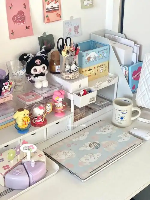书桌改造  #书桌日常  #书桌布置  #少女心  #粉色少女心  #晒晒我的