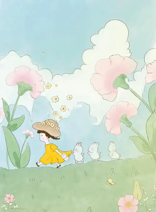 非常治愈的小插画,临摹素材来自一粒柚子治愈插画@一粒柚子治愈插画