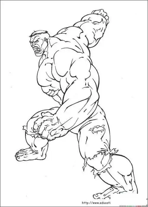 绿巨人卡通简笔画10张