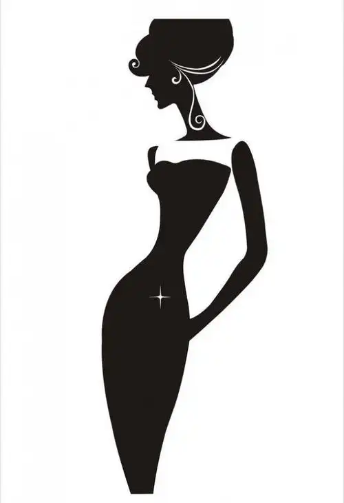 女性剪影图片