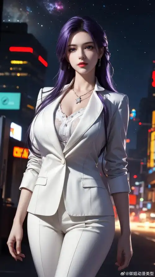 白色西装美御姐 高冷制服现代美女 国漫女神