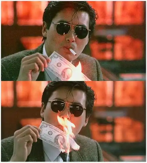 《英雄本色》周润发点烟烧钱堪称最经典