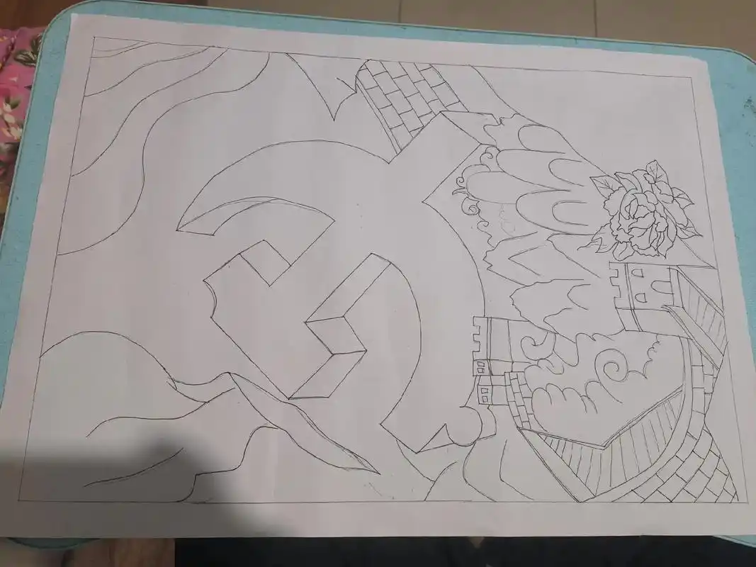 不忘初心跟党走#手抄报作业 #这画是用了亿点点魔法吧 - 抖音