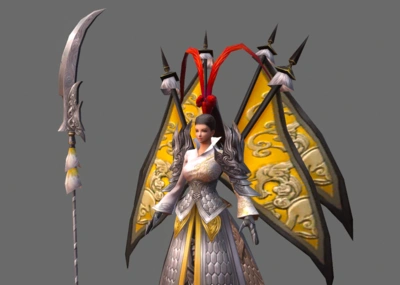 次世代 古代人物 杨门女将 女将军 女将领 女统领 铠甲 盔甲 带法线