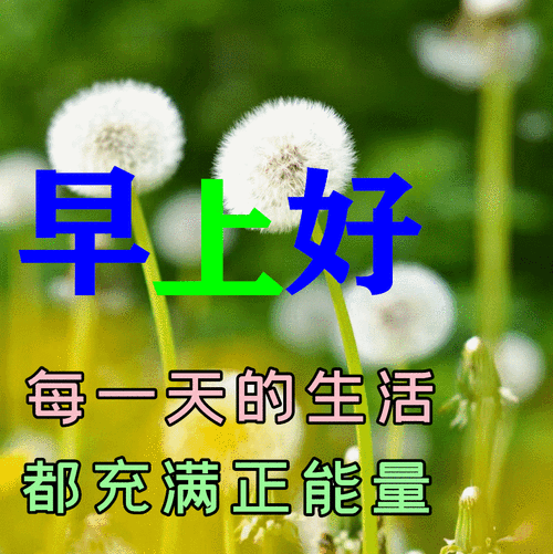 清晨非常漂亮的动态早上好问候表情图片 温馨的早安问候句子