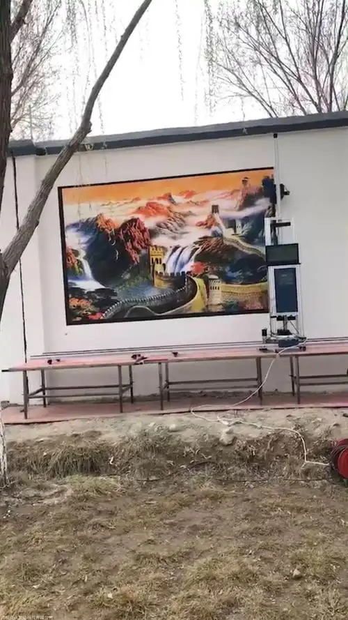 智能墙体3d彩绘机室内背景画墙壁绘画机