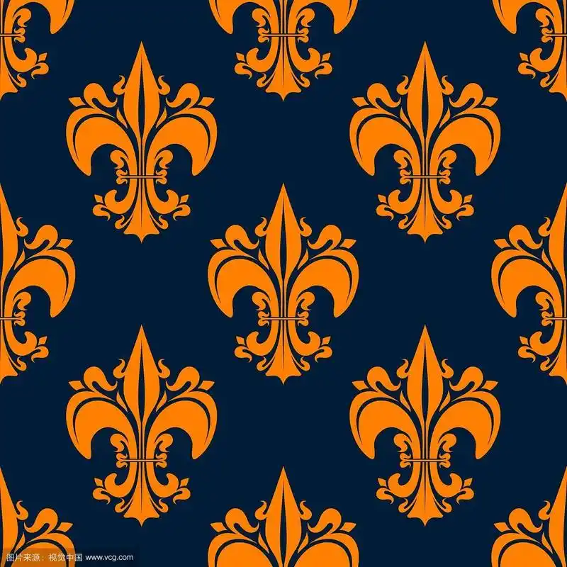 优雅的法国无缝鸢尾图案