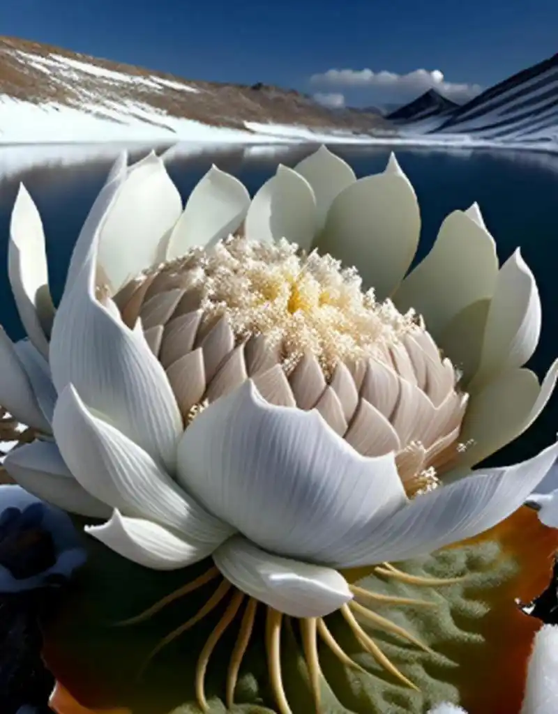 这就是天山上的雪莲花啊?看着冰清玉洁,见着吉祥如意,好运连连!