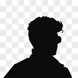 pngeps女性头像剪影装饰素材pngpsd金发女孩png黑色唯美女性剪影