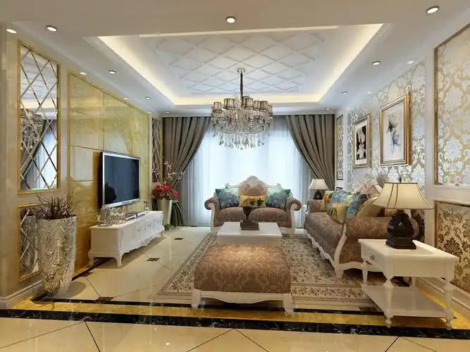 简欧- 欧式风格三室二厅一卫装修效果图 - ***唐设计效果图 - 每平每