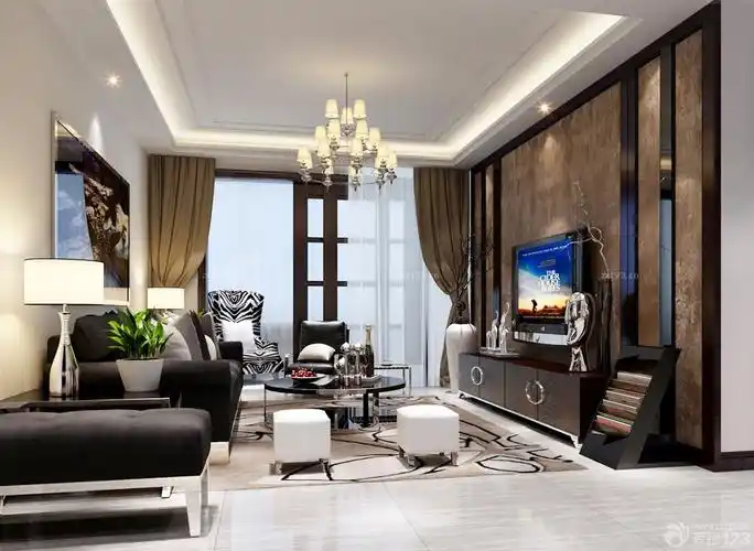 2020简约家装设计墙贴客厅电视墙图片