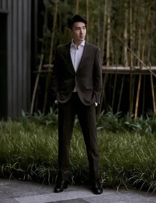 赵又廷绿色西装帅气活动照图片19