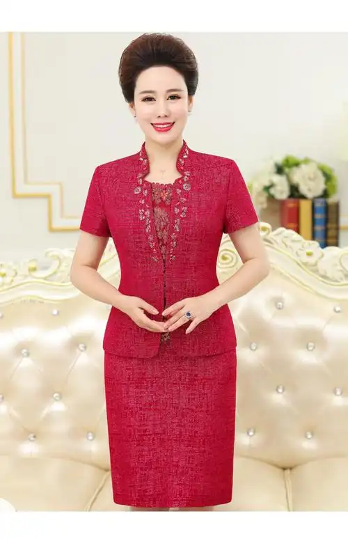 清凡婚礼妈妈装春装高端婚宴结婚庆婆婆礼服中老年婚礼连衣裙套装