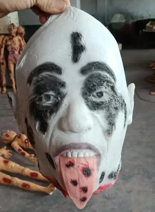 密室逃脱道具万圣节人头断头男女鬼屋密室逃脱恐怖摆件道具装饰酒吧