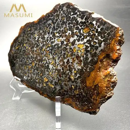 摆件sericho肯尼亚石铁橄榄陨石切片办公室家居风水辟邪摆件