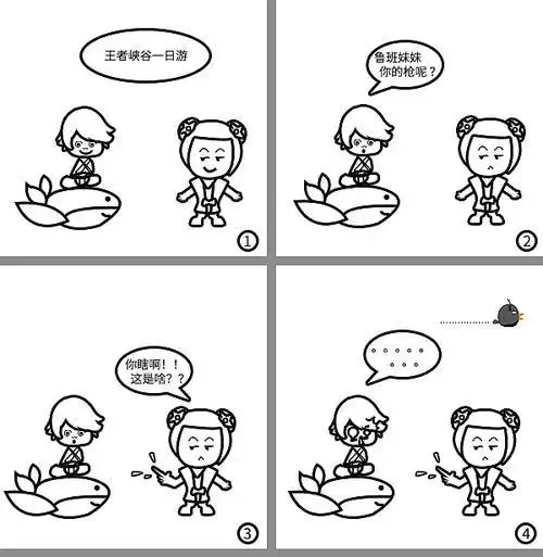 鱼四格漫画简笔画集