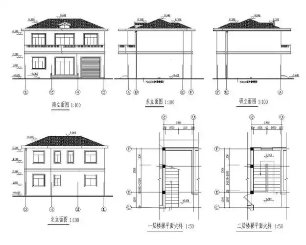 二层农村自建房砖混结构施工图(cad)