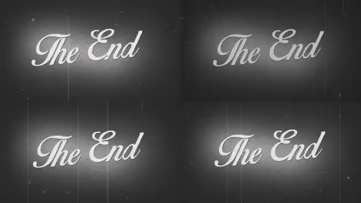 老电影结束视频素材