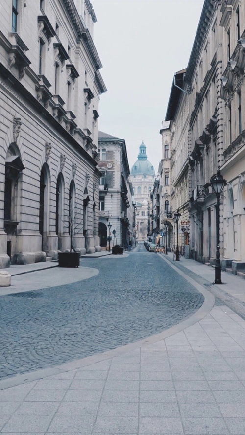 天空街道道路建筑h5背景