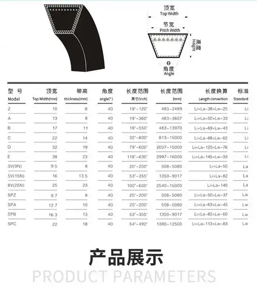 b型三角带b889b900b914b930b940b950b965b980电机工业传动皮带定制 b9